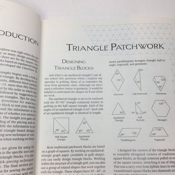 Vintage 1995 Patchwork Place Trouble Free Triangles Gayle Bong 11 Quilt Patterns - Picture 5 of 15